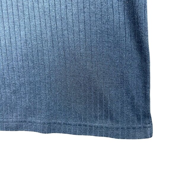 Vtg J. Ferrar T-Shirt Men Small Blue Ribbed Short Sleeve 80% Rayon 20% Polyester - Picture 3 of 8